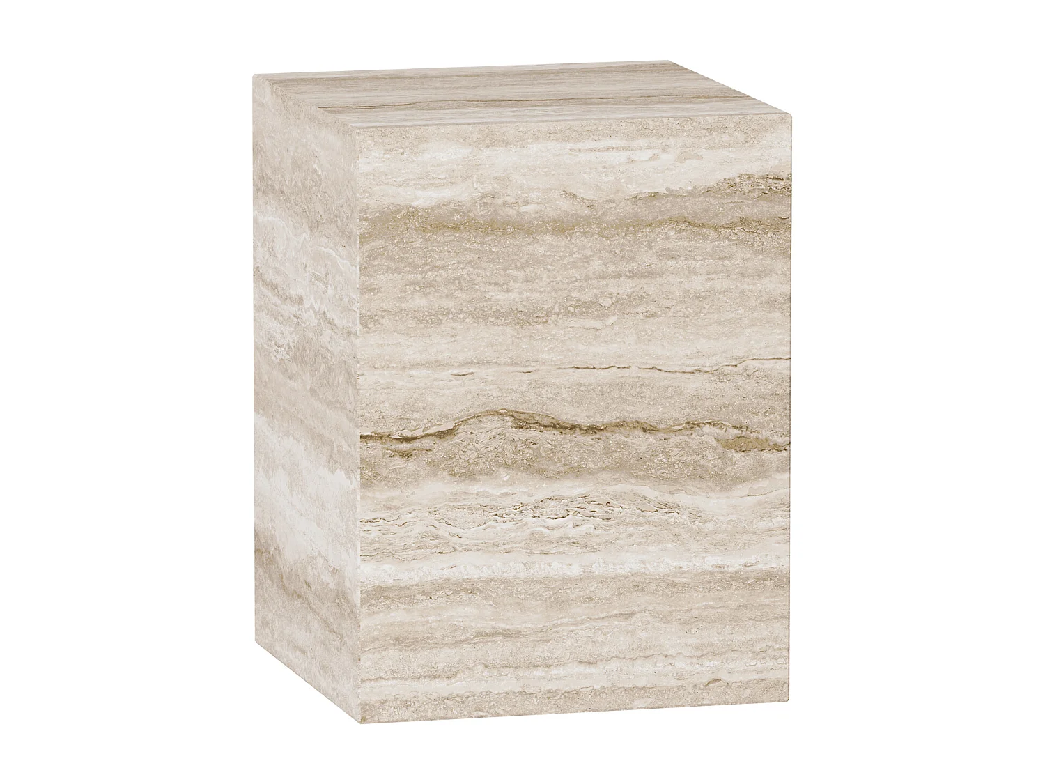 Beistelltisch aus Travertin – beige – Dove Low