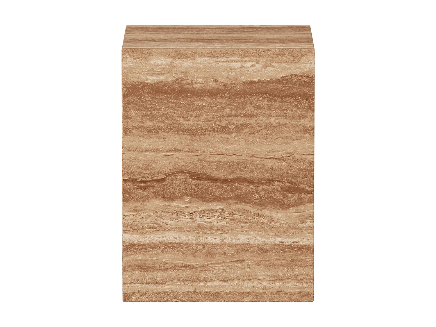 Beistelltisch aus Travertin – Walnuss – Dove Low