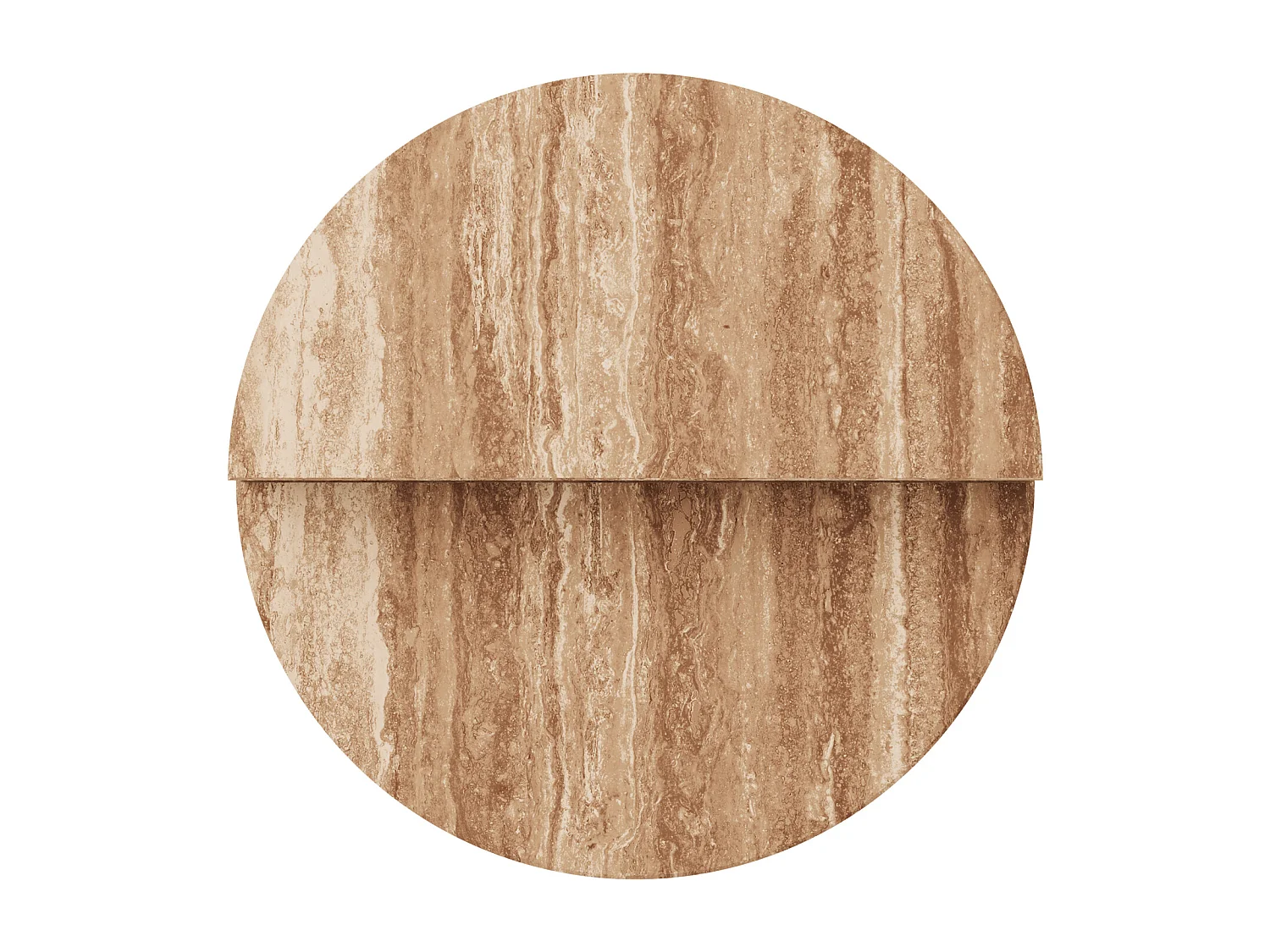 Stolik pomocniczy z trawertynu – orzech – Swan Low