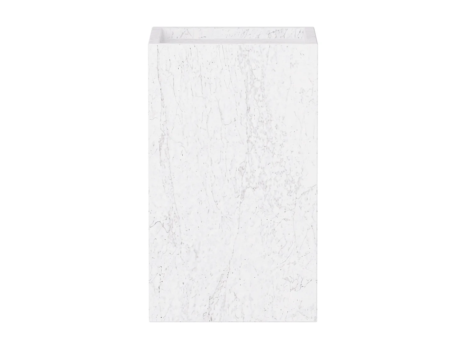 Beistelltisch aus Marmor – weiß – Crow Tall