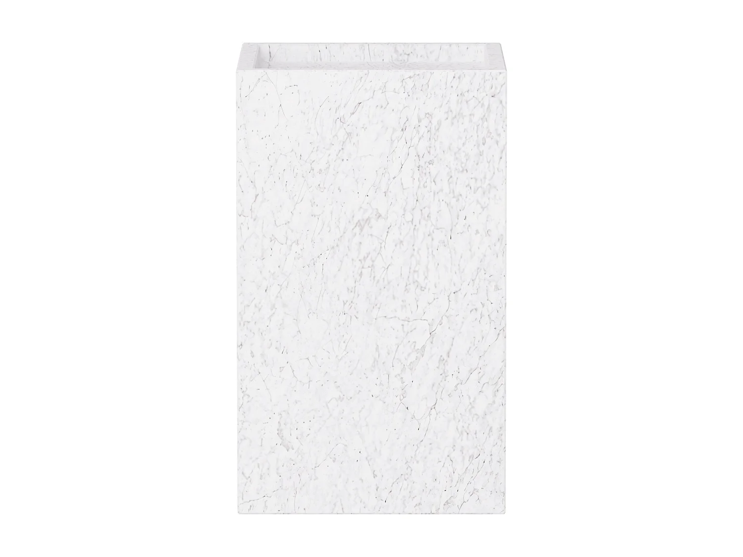 Beistelltisch aus Marmor – weiß – Crow Tall