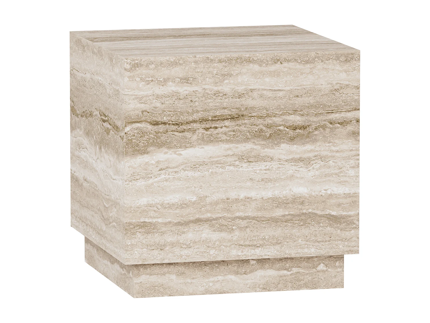 Beistelltisch aus Travertin – beige – Heron