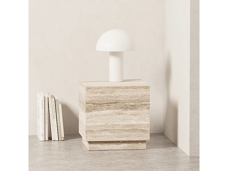 Beistelltisch aus Travertin – beige – Heron