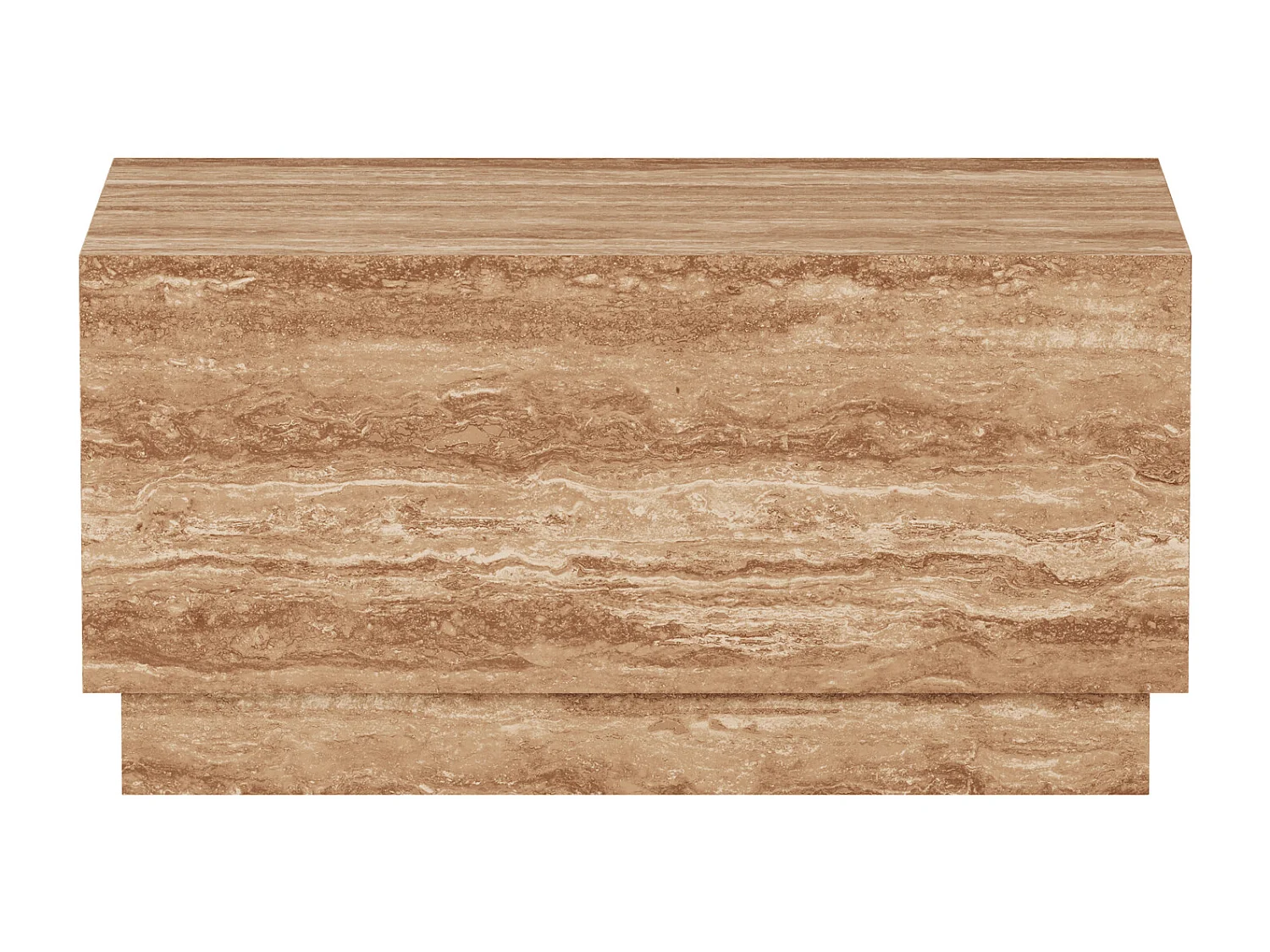 Beistelltisch aus Travertin – Walnuss – Heron Wide