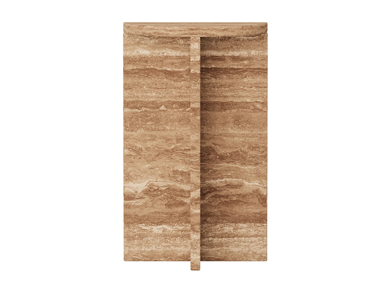 Stolik pomocniczy z trawertynu – orzech – Swan Tall