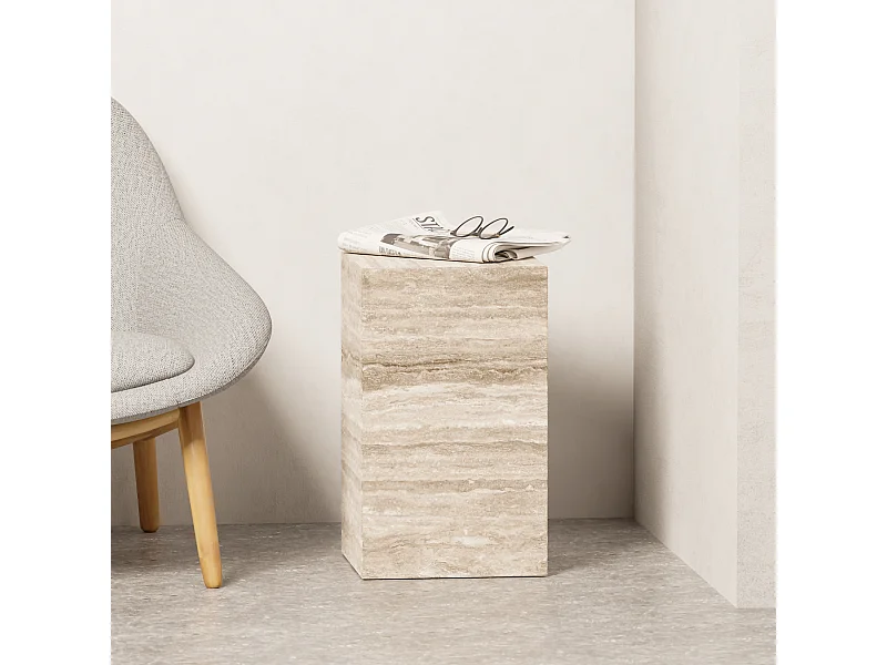 Beistelltisch aus Travertin – beige – Dove Tall