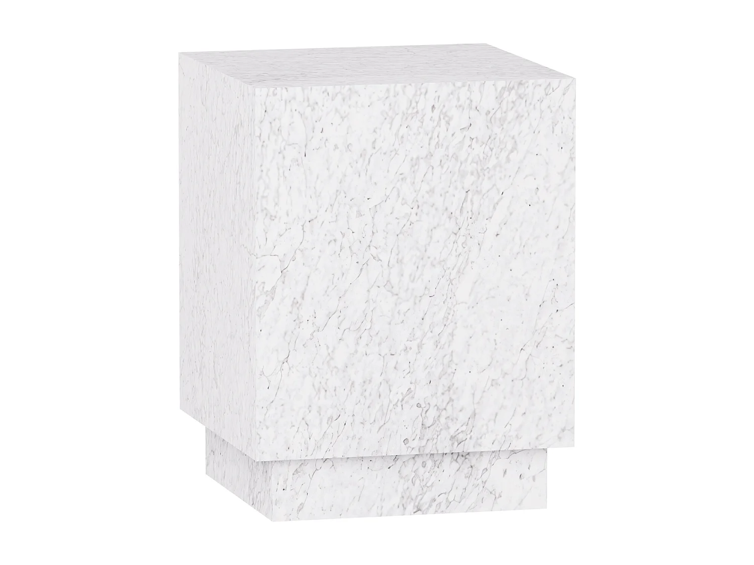 Beistelltisch aus Marmor – weiß – Heron Low