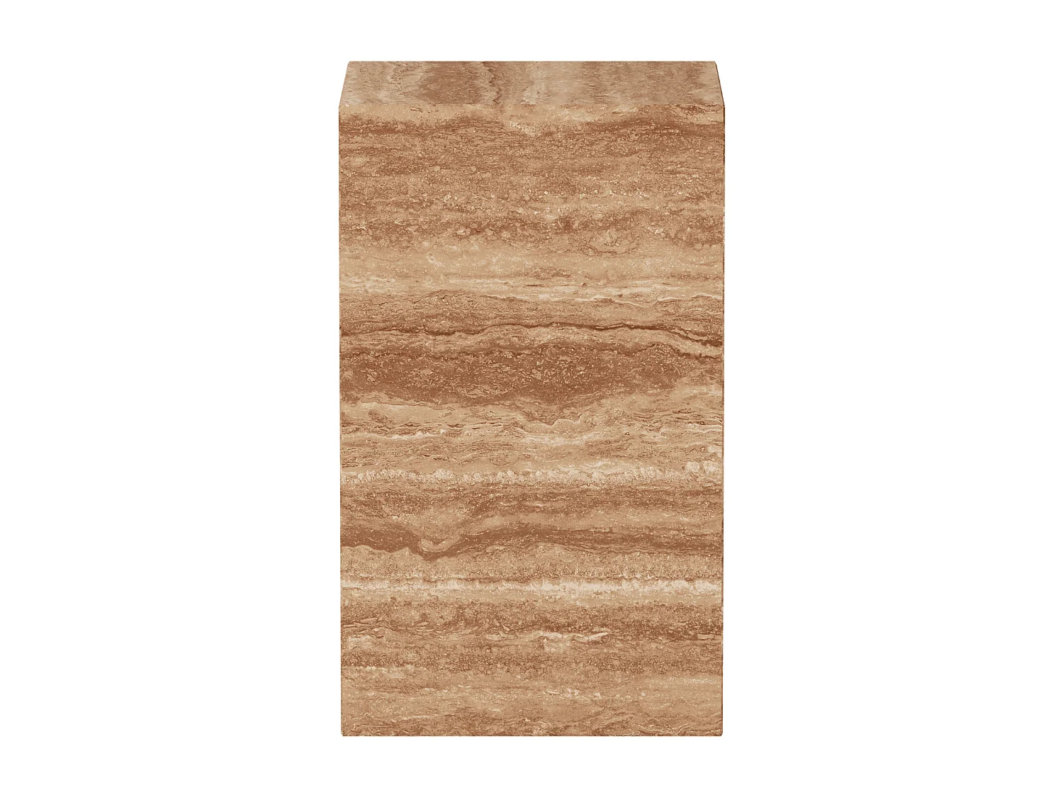 Beistelltisch aus Travertin – Walnuss – Dove Tall