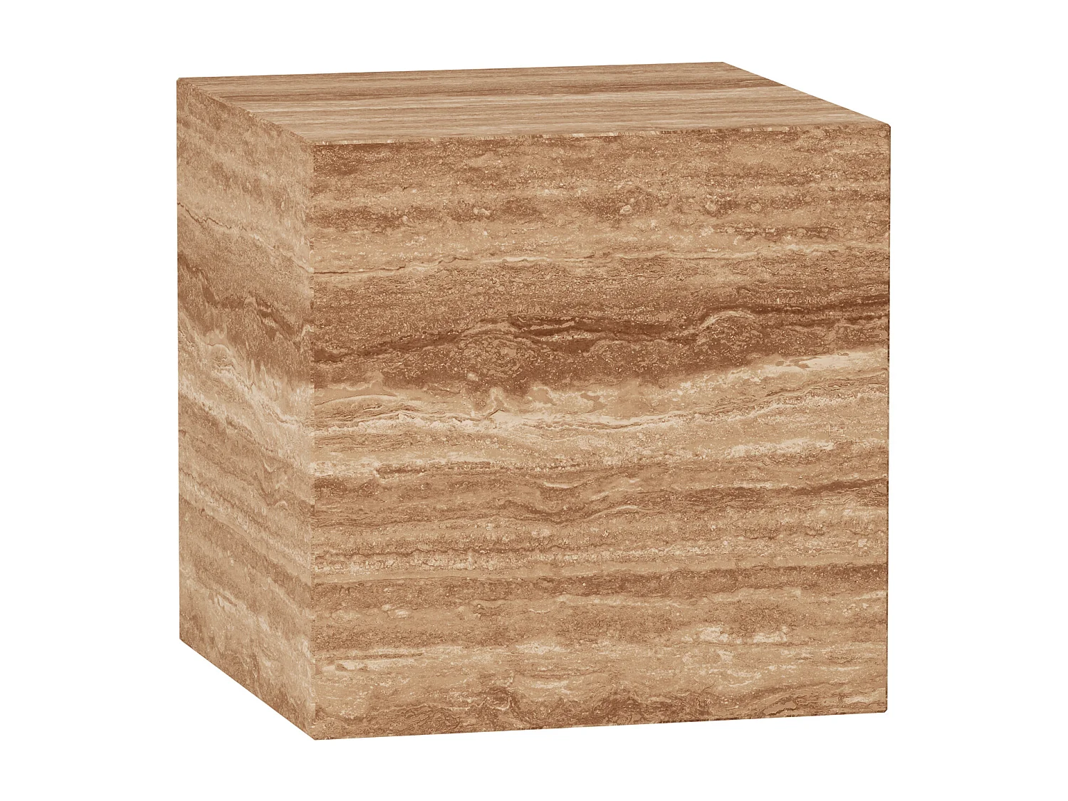 Beistelltisch aus Travertin – Walnuss – Dove