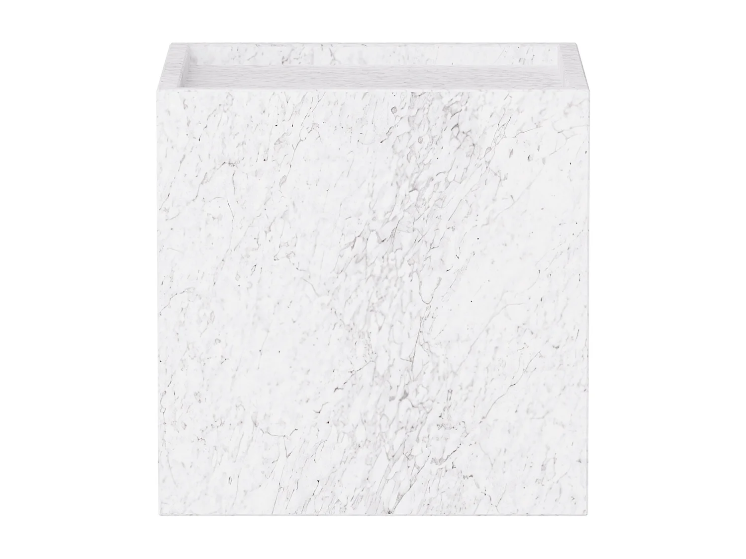 Beistelltisch aus Marmor – weiß – Crow