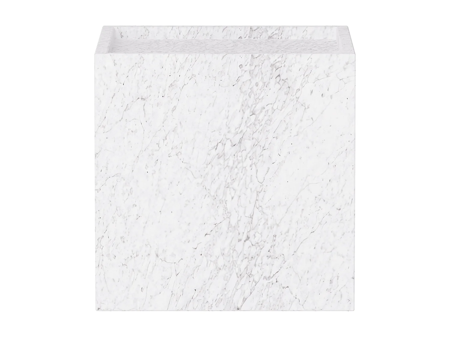 Beistelltisch aus Marmor – weiß – Crow