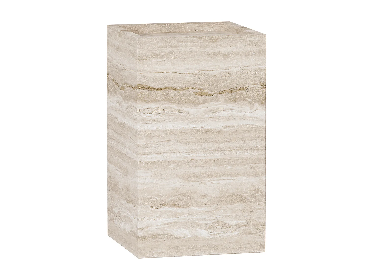 Beistelltisch aus Travertin – beige – Crow Tall