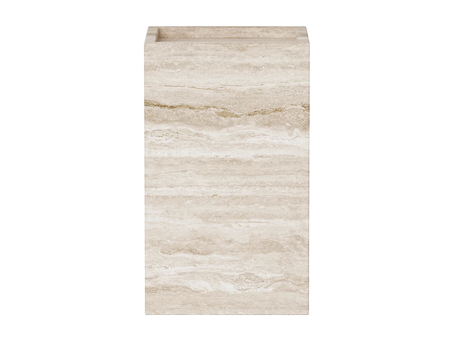 Beistelltisch aus Travertin – beige – Crow Tall