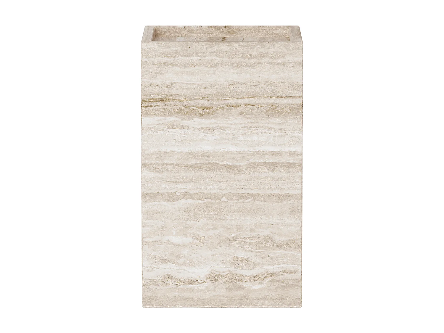 Beistelltisch aus Travertin – beige – Crow Tall