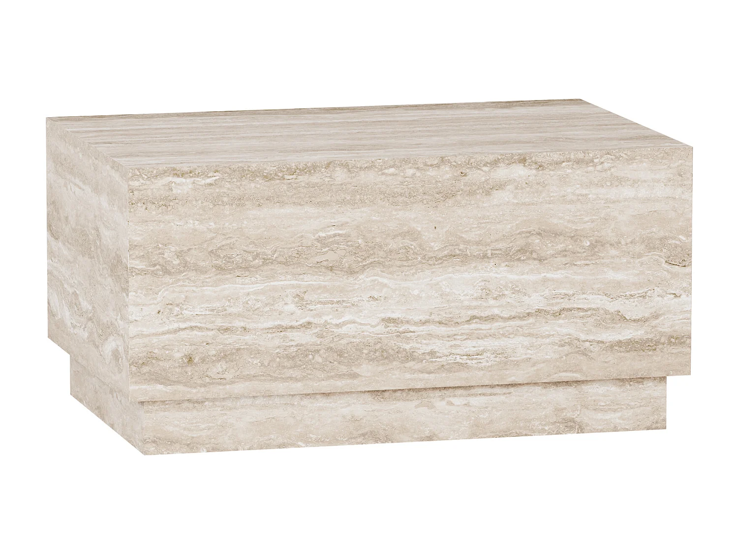 Beistelltisch aus Travertin – beige – Heron Wide