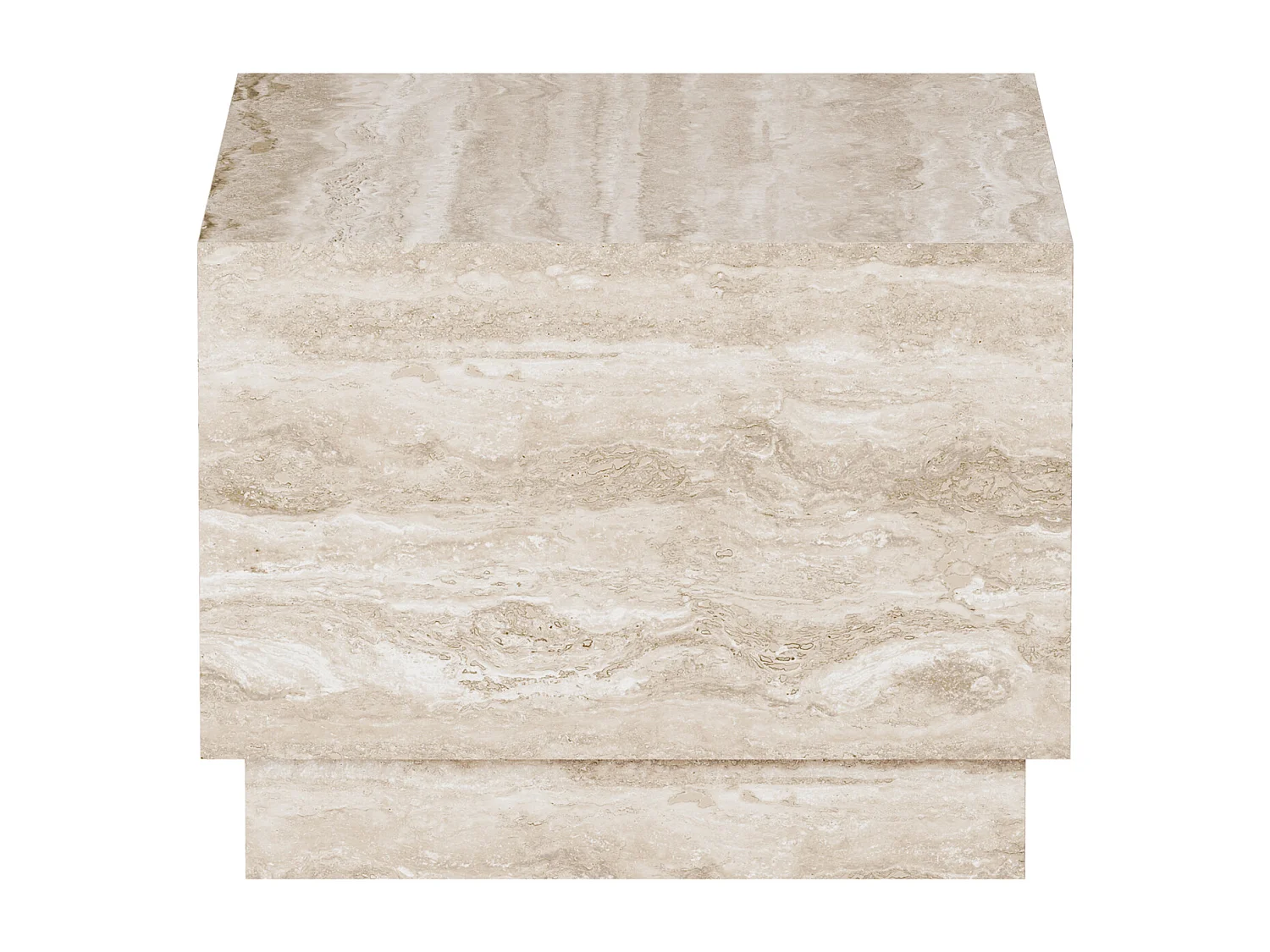 Beistelltisch aus Travertin – beige – Heron Wide