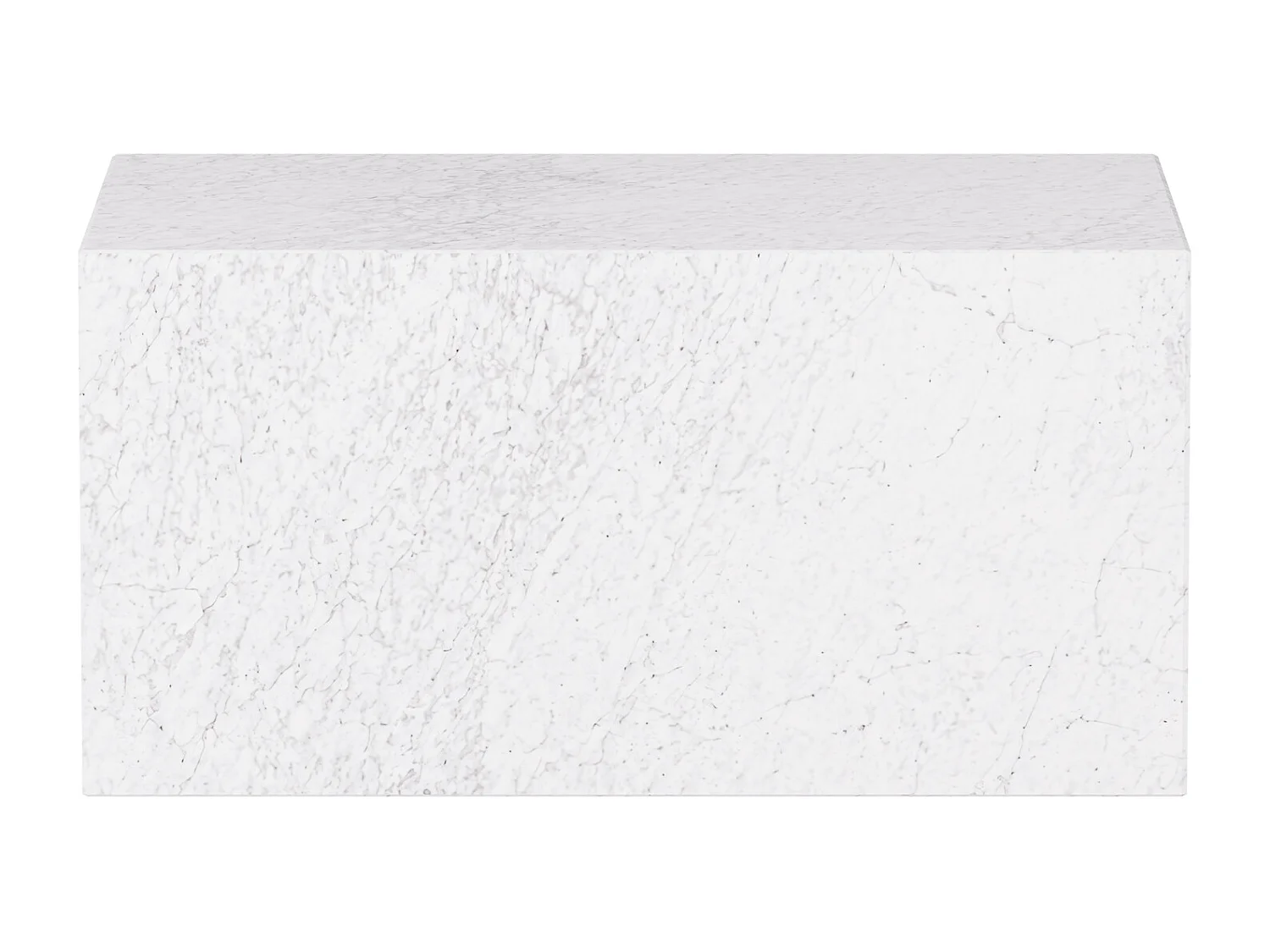 Beistelltisch aus Marmor – weiß – Dove Wide