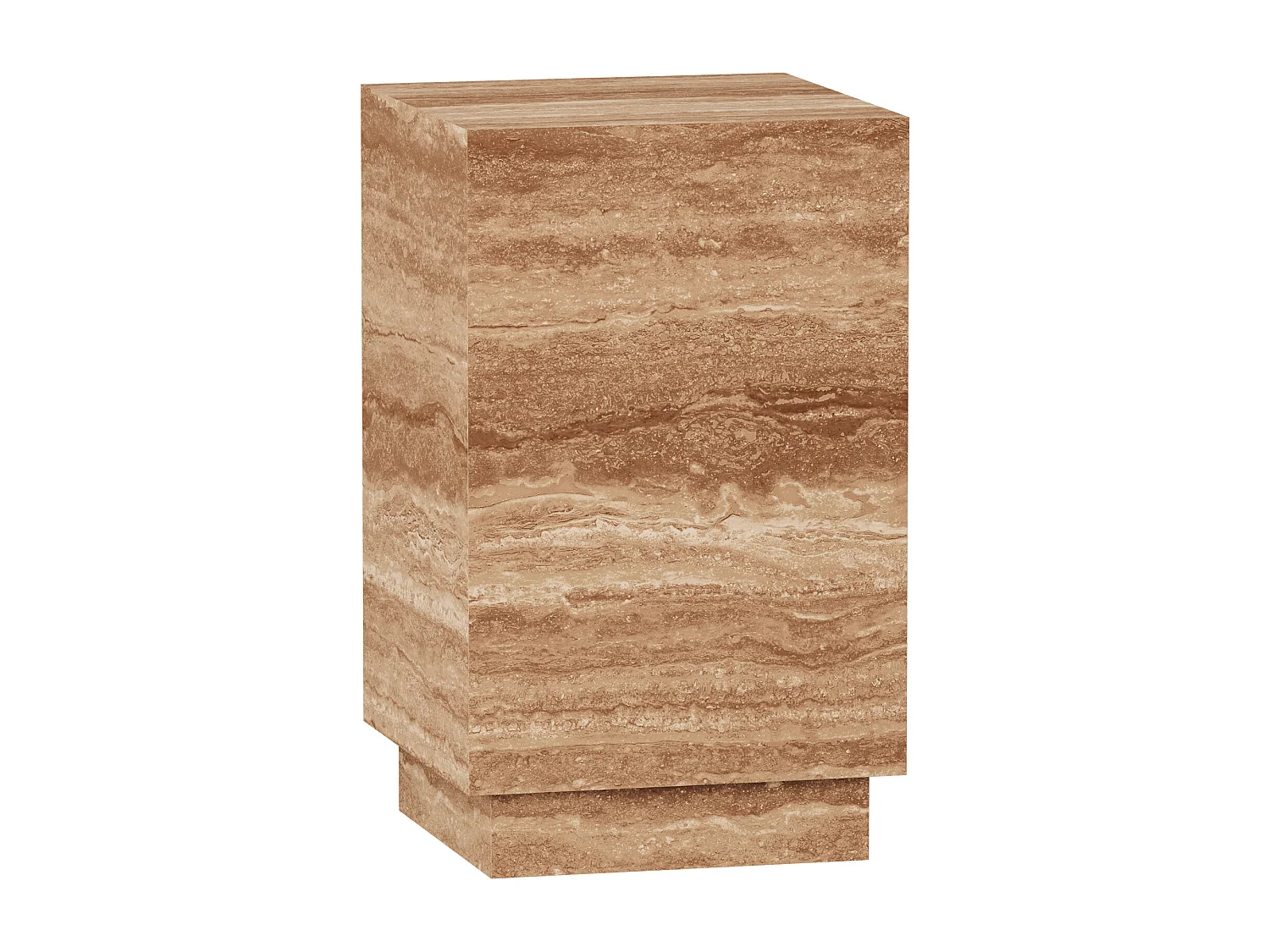 Beistelltisch aus Travertin – Walnuss – Heron Tall