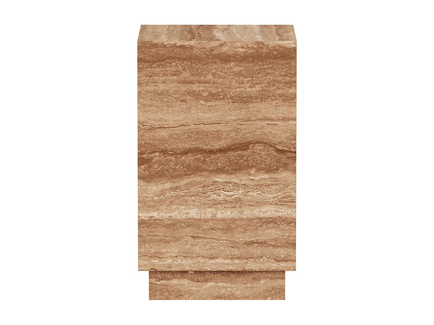 Beistelltisch aus Travertin – Walnuss – Heron Tall