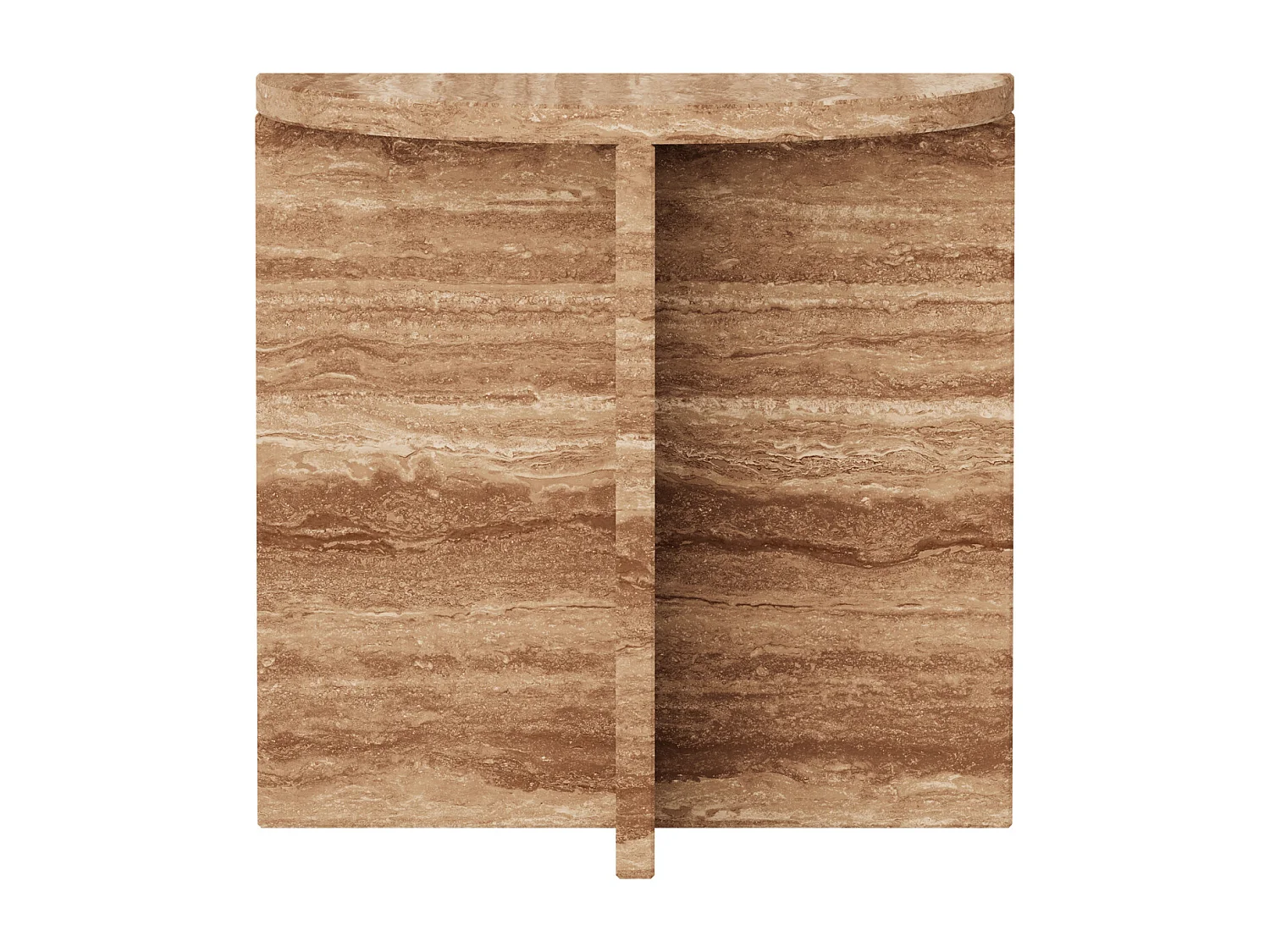 Beistelltisch aus Travertin – Walnuss – Swan