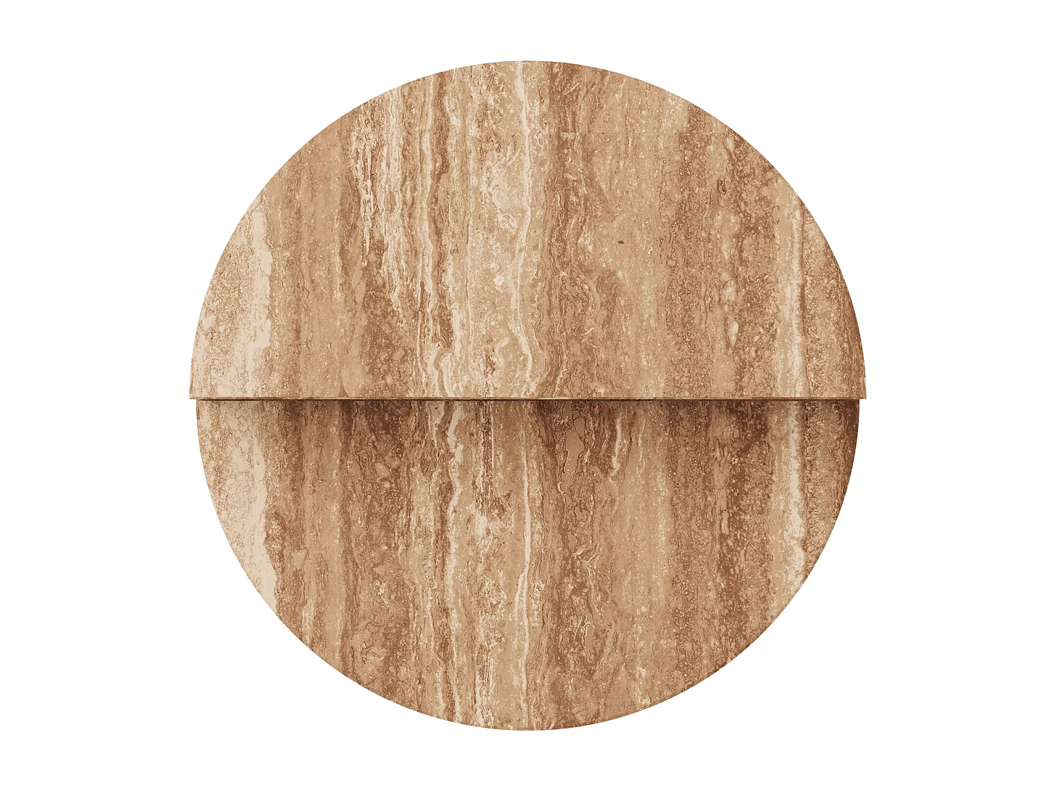 Beistelltisch aus Travertin – Walnuss – Swan