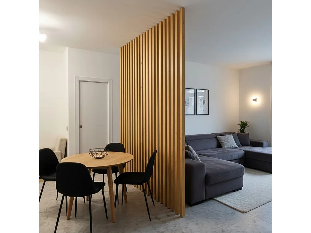 Set 6 Listelli Decorativi in Pino Lamellare 45x60mm Rovere Chiaro | Taglio su Misura a richiesta