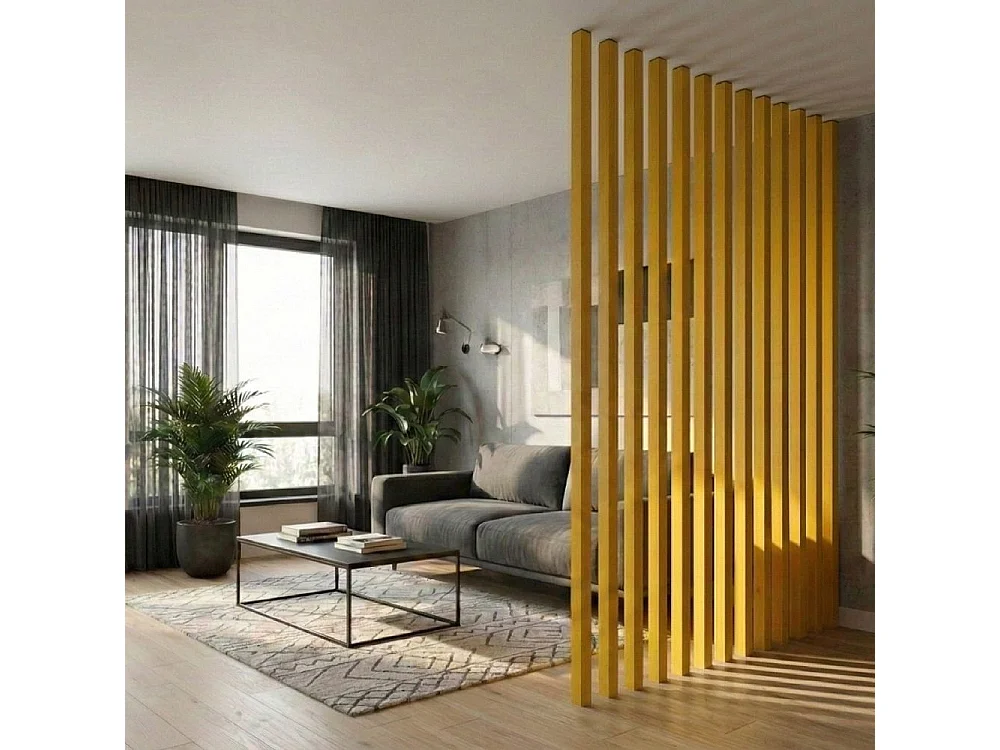 Set 6 Listelli Decorativi in Pino Lamellare 45x60mm Giallo | Taglio su Misura a richiesta