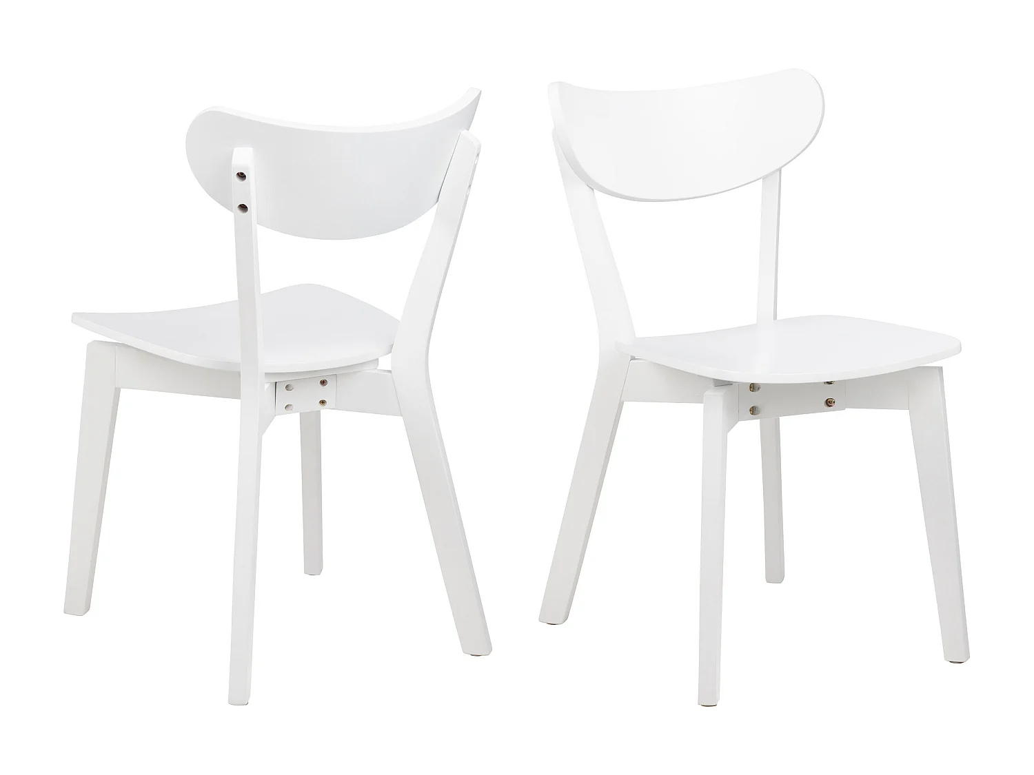 Esszimmergarnitur Lumo – runder Tisch mit 4 Stühlen, Farbe Weiß