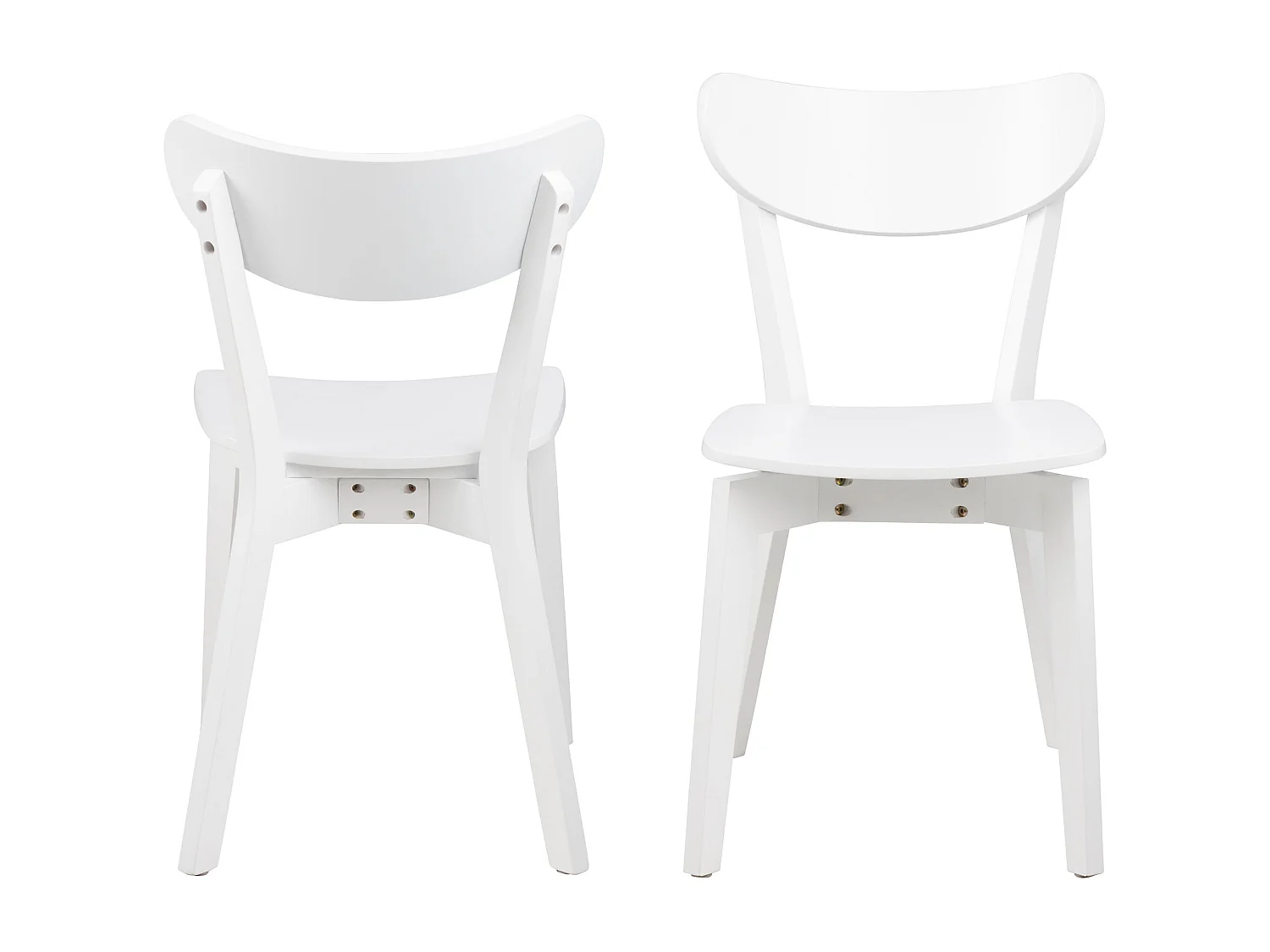 Esszimmergarnitur Lumo – runder Tisch mit 4 Stühlen, Farbe Weiß