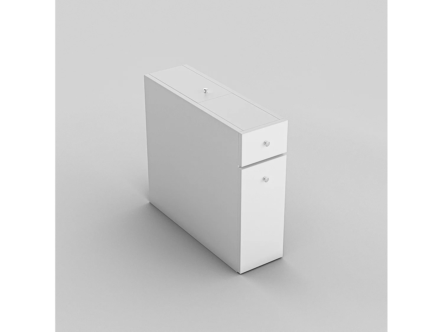 Badezimmerschrank aus Holz "Calencia" – 60 x 19 x 55 cm – Weiß