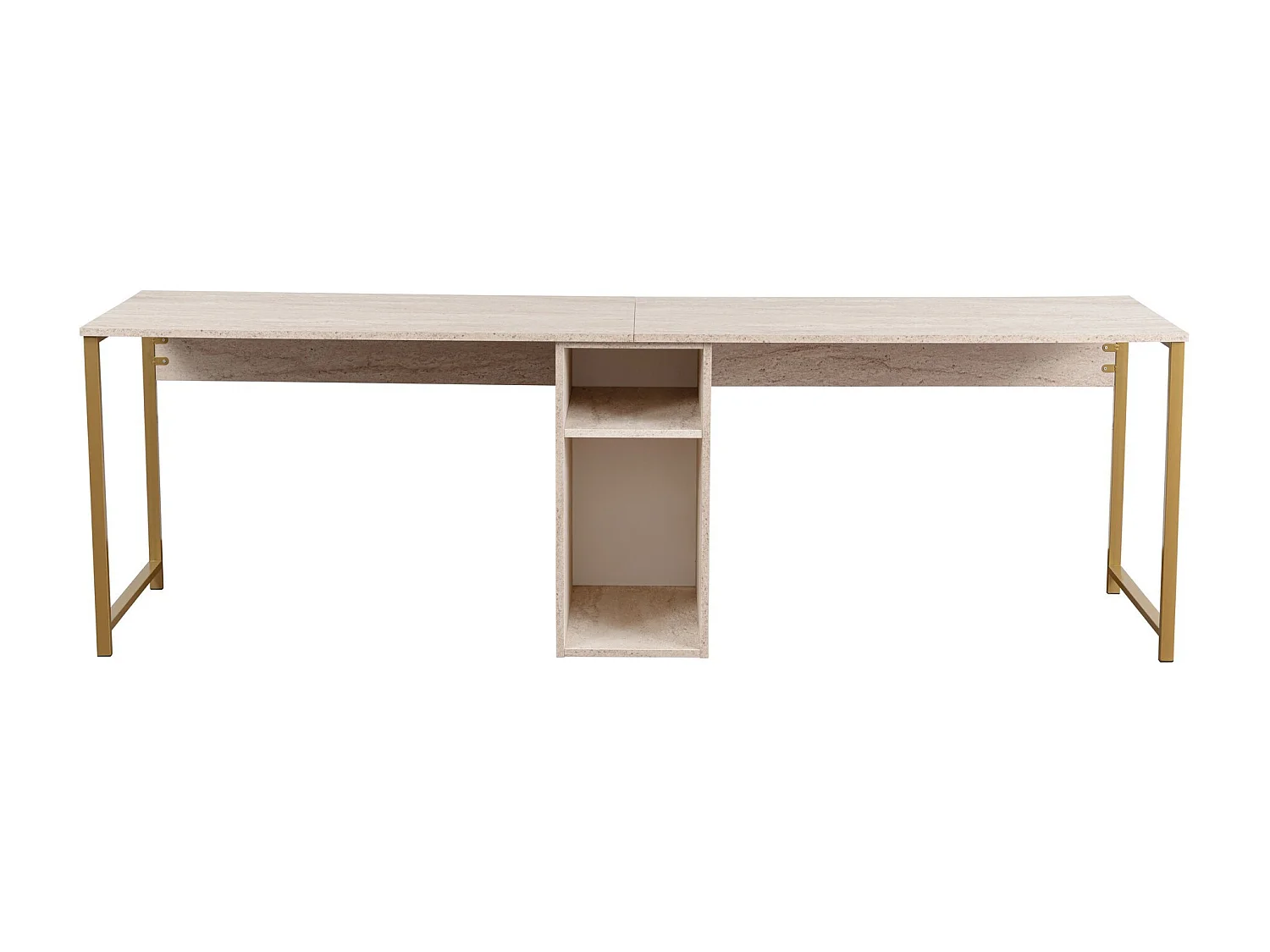 Bureau en bois "Twin Study Desk" - 240 x 60 x 74 cm - TravertinOr