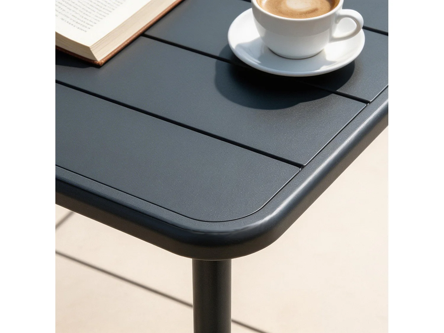 Ensemble table de jardin carrée 50cm et 2 chaises BERGAME