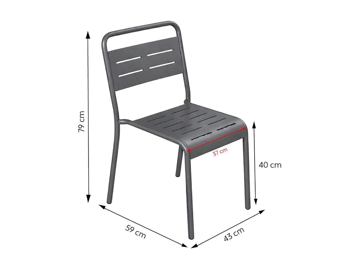 Ensemble table de jardin 234 cm et 10 chaises BERGAME