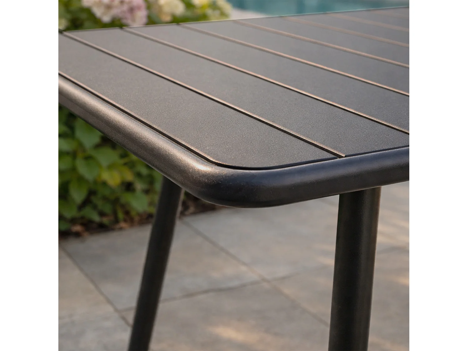 Table de jardin 10-12 places 234cm gris foncé BERGAME