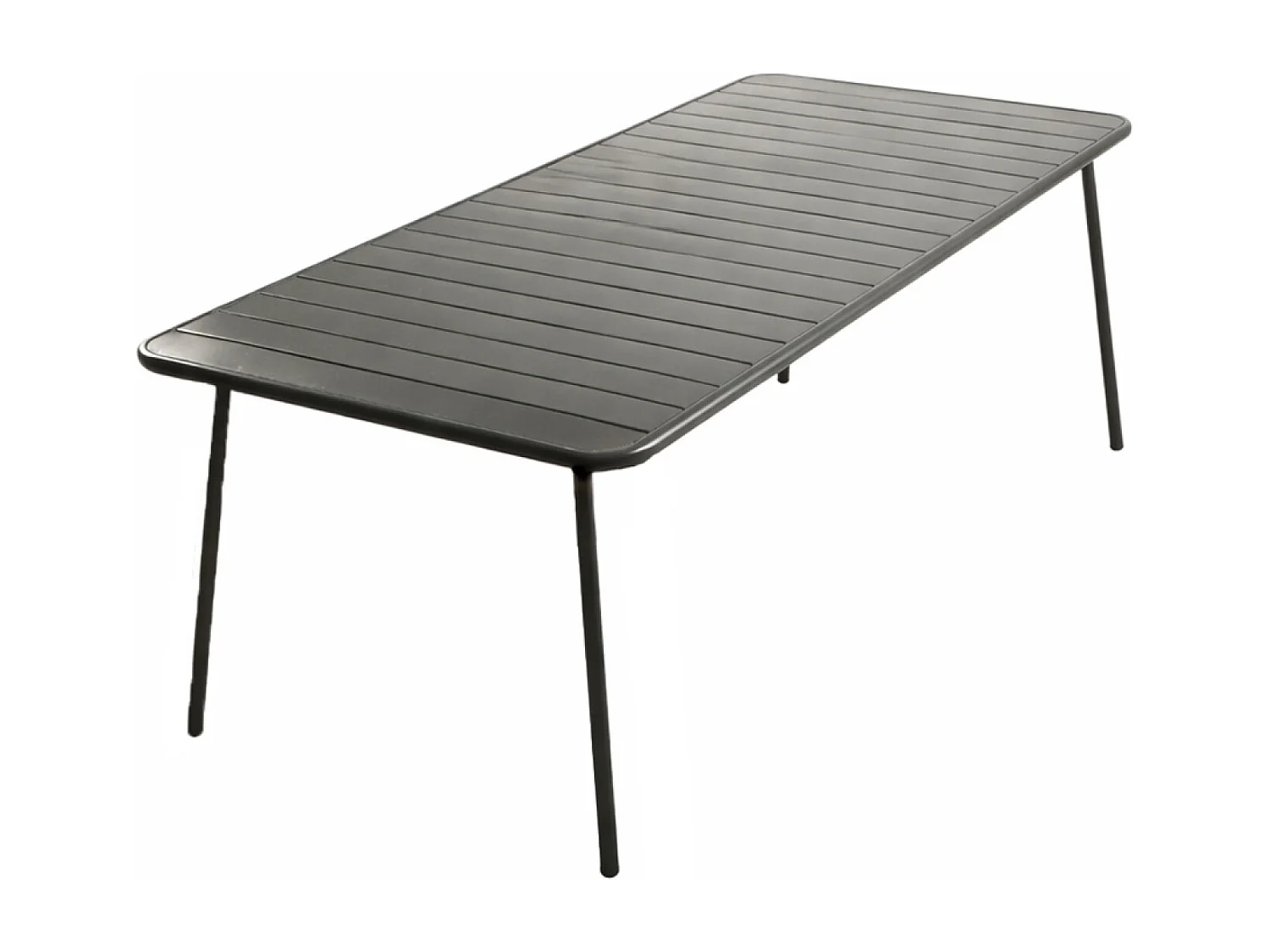 Table de jardin 8-10 places 200cm gris foncé BERGAME
