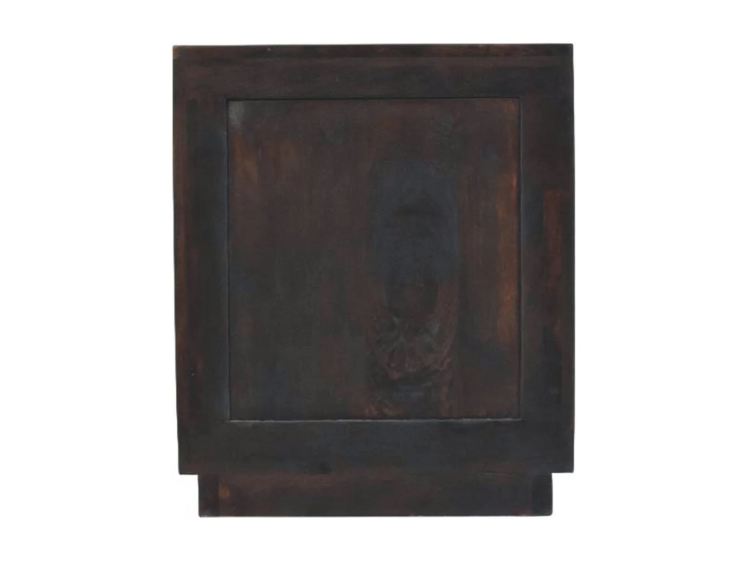 Artisan Furniture Table de chevet Milan en bois massif de manguier, 1 tiroir, 2 portes avec 2 étagères, marron chocolat