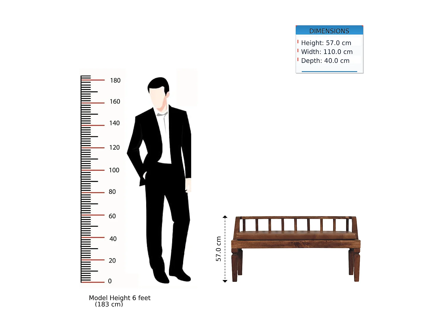 Artisan Furniture Bordeaux bank van leer, chocoladebruin, massief hout.