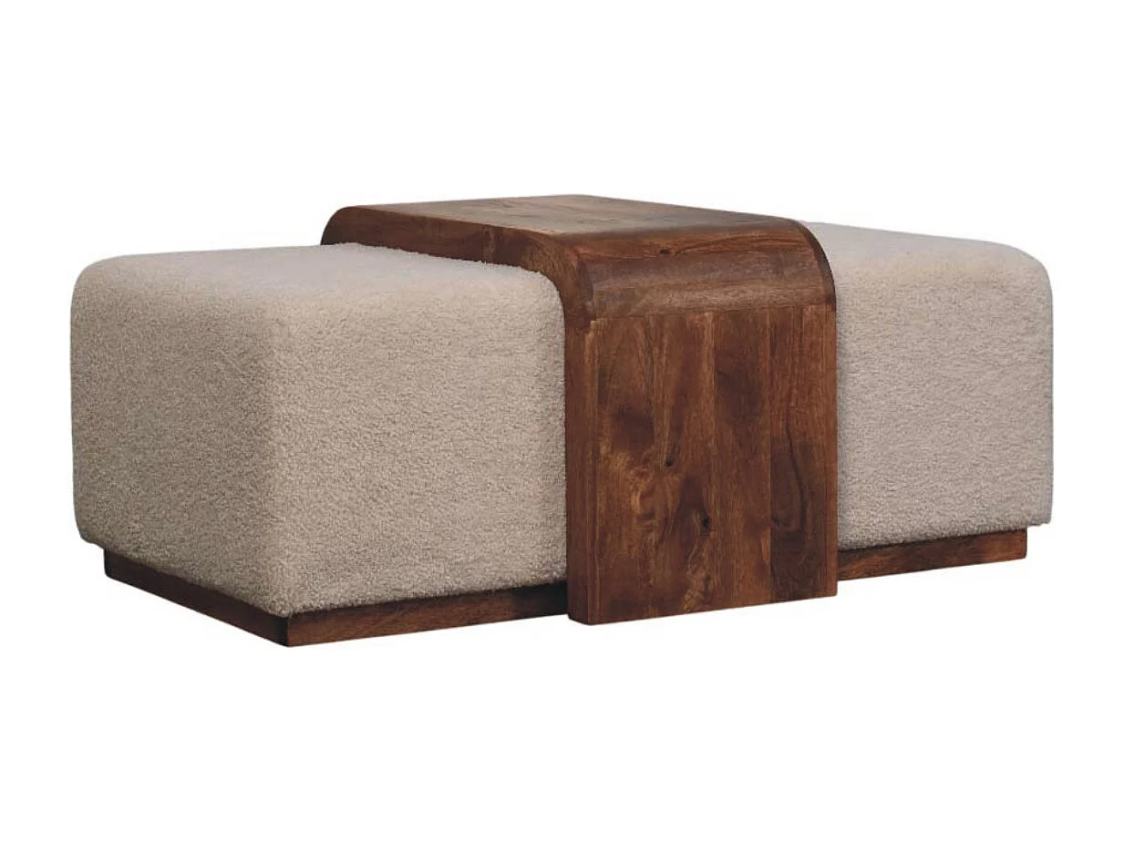 Artisan Furniture Banc Arden Duo, bois massif, brun chocolat, table en bois