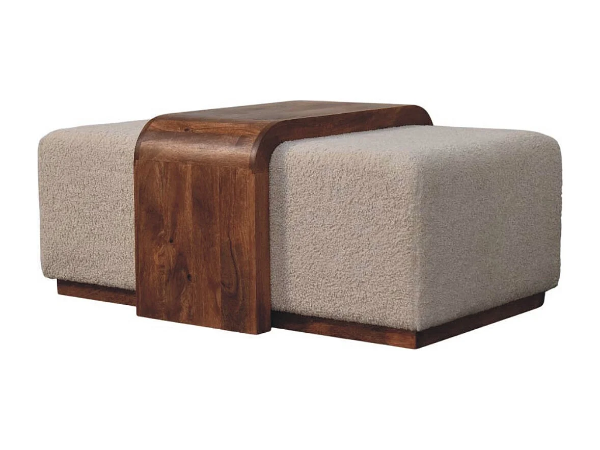 Artisan Furniture Banc Arden Duo, bois massif, brun chocolat, table en bois