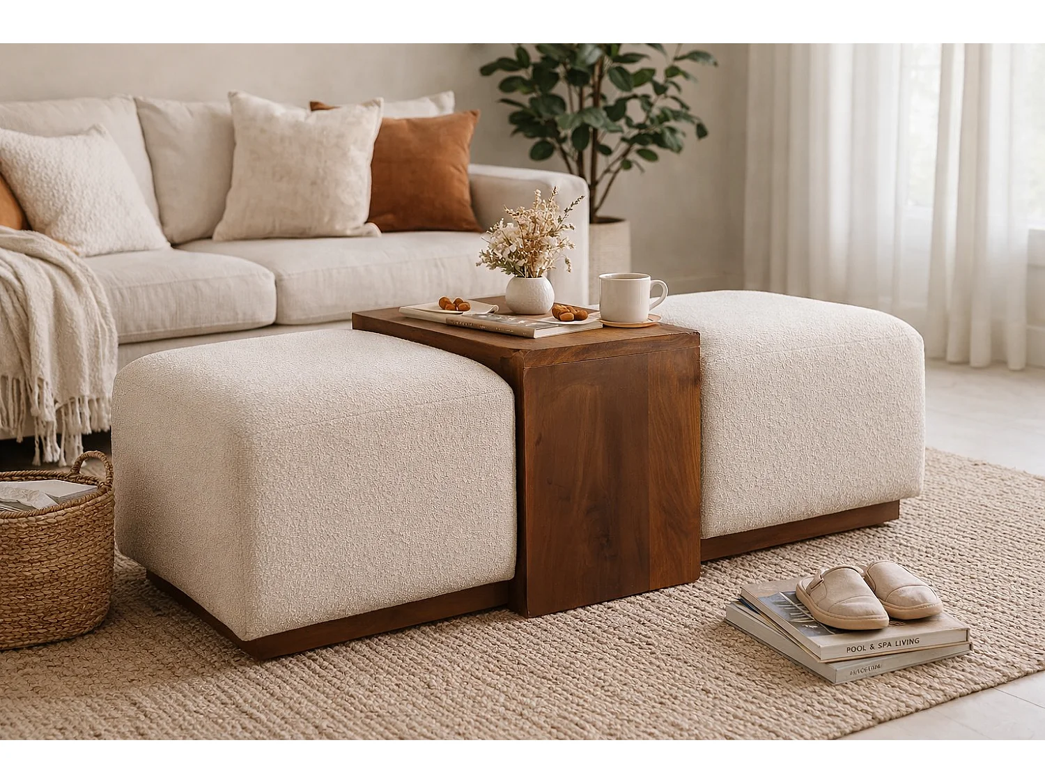 Artisan Furniture Banc Arden Duo, bois massif, brun chocolat, table en bois