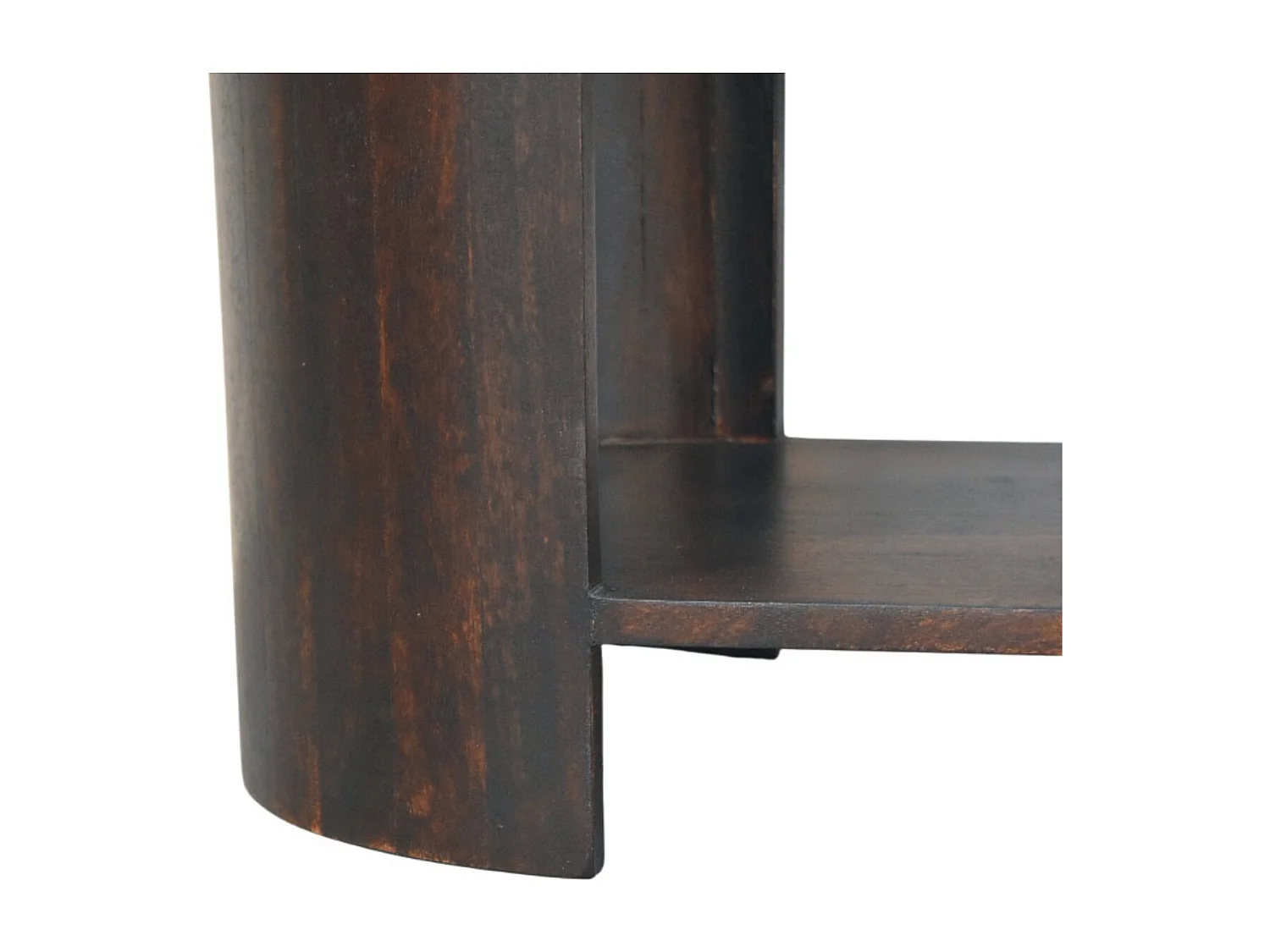 Artisan Furniture Banc à chaussures Valencia en cuir, bois massif, brun chocolat, assise lisse en cuir véritable rembourré à la main, 1 étagère