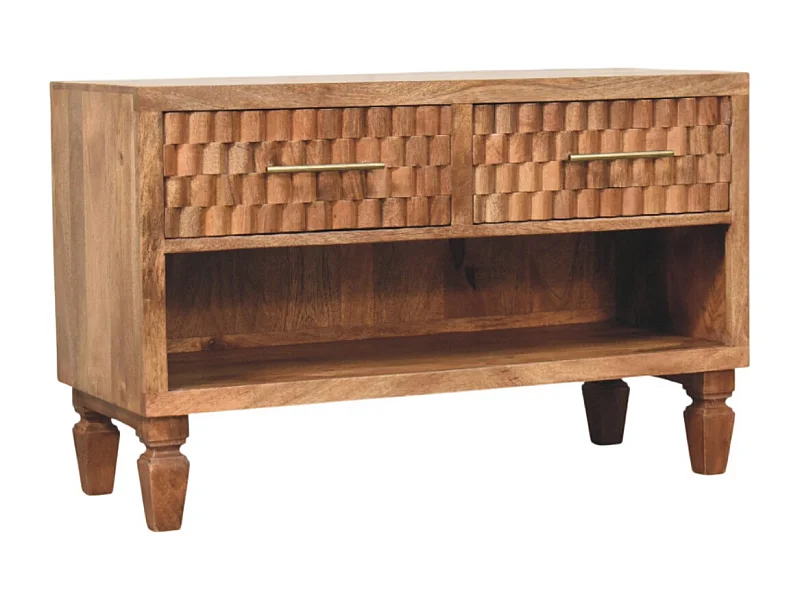 Artisan Furniture Meuble à chaussures d’entrée sculpté Cadiz