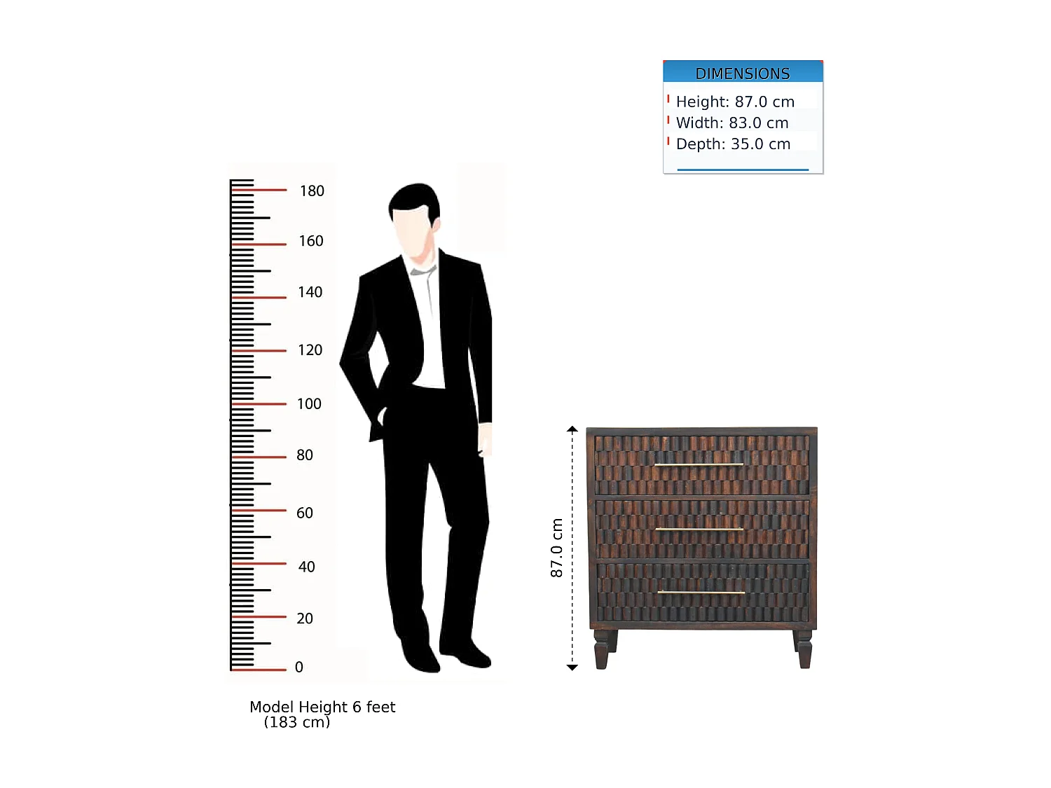 Artisan Furniture Commode sculptée Cadiz