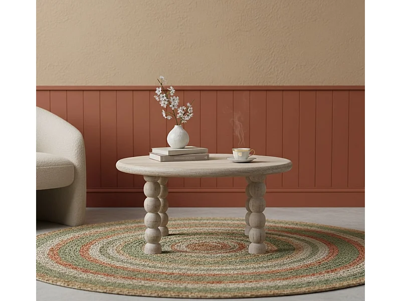 Artisan Furniture Table basse Spindle en chêne salé