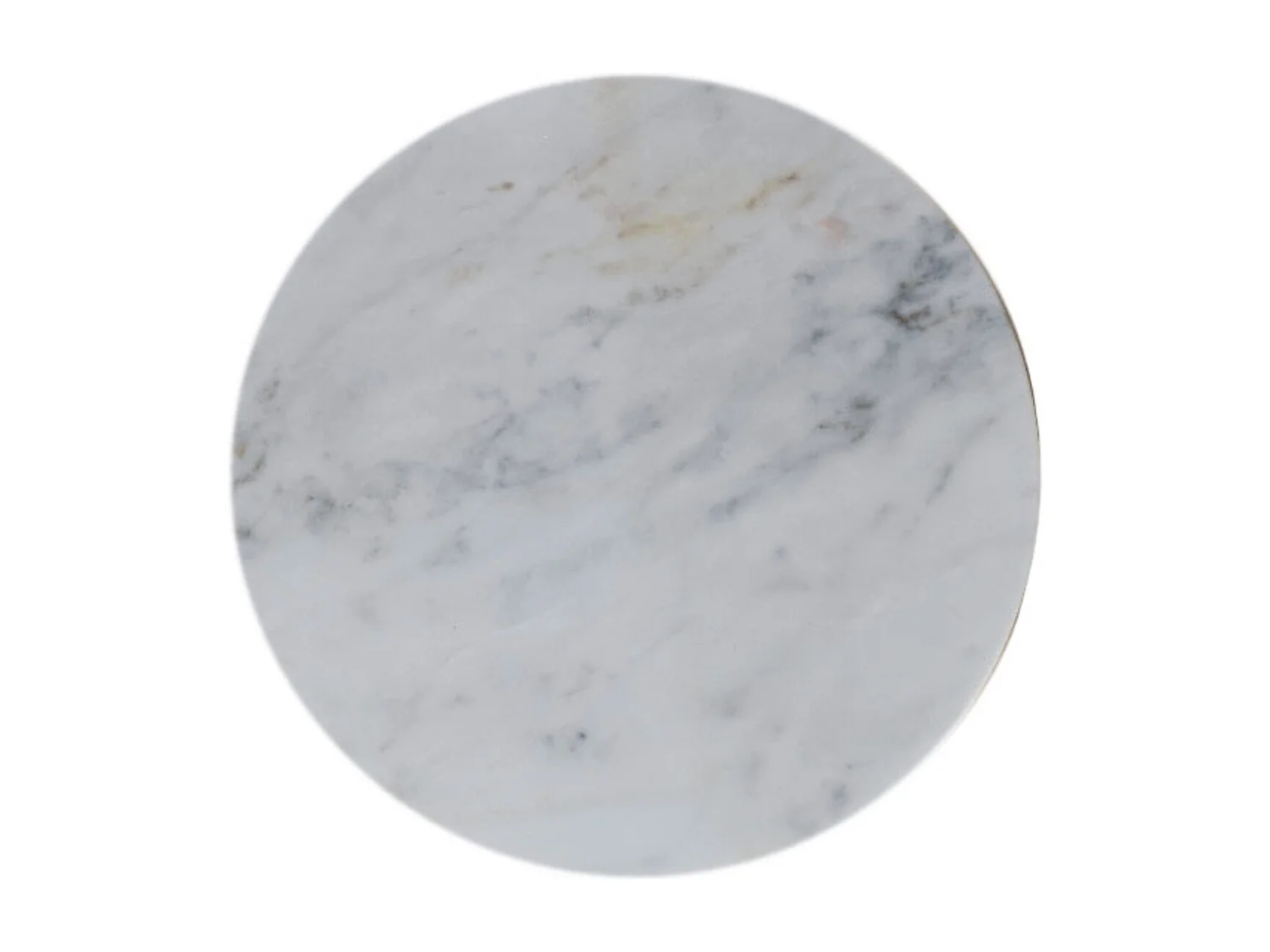 Artisan Furniture Beistelltisch Bulun aus Massivholz mit Marmorplatte, weiß und braun