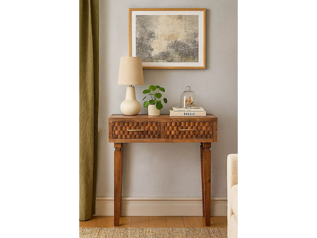 Artisan Furniture Console sculptée Cadiz à deux tiroirs