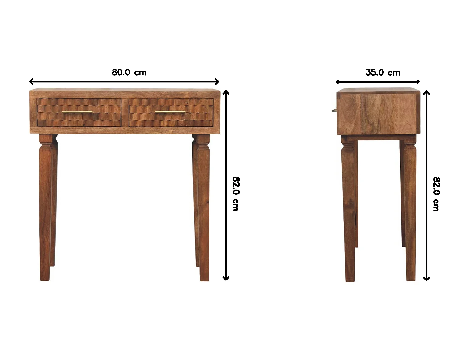 Artisan Furniture Console sculptée Cadiz à deux tiroirs