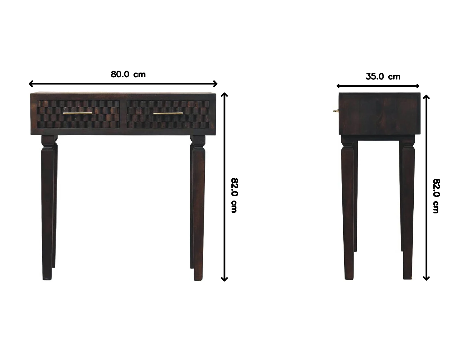 Artisan Furniture Console mince sculptée Cadiz