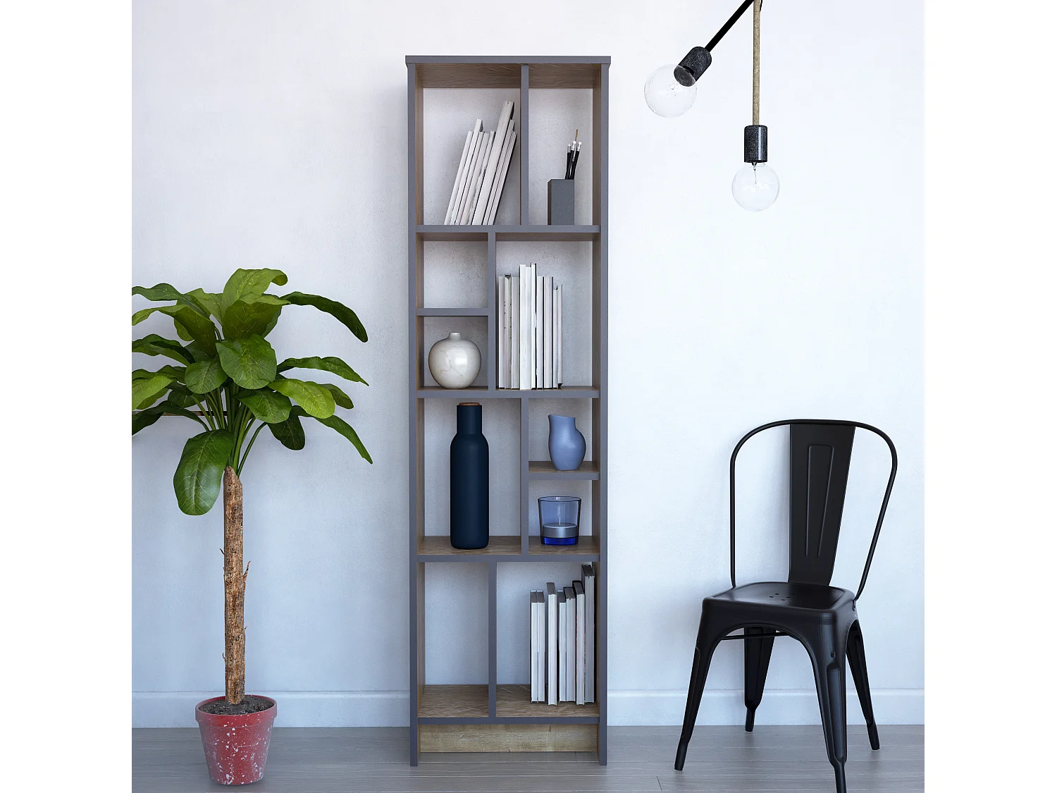Manhattan Bibliothèque 175 cm Hauteur | Modern Étagère