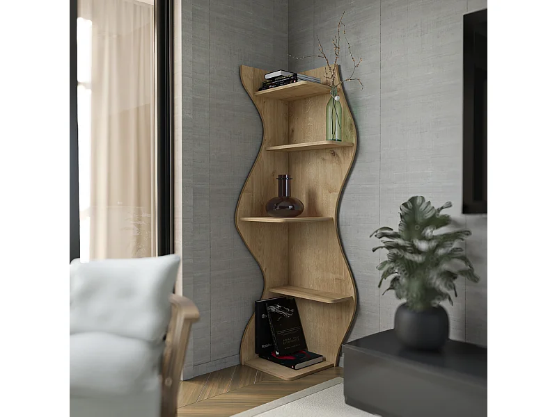 Nila Bibliothèque 180 cm 5 niveaux Design Géométrique